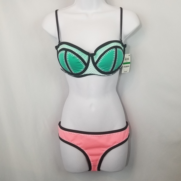 Bar III Color Block Swimsuit - Picture 1 of 10